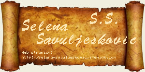 Selena Savuljesković vizit kartica